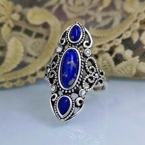 Lapis Lazuli Silver Ring